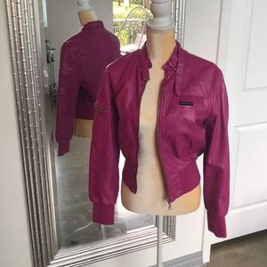 Faux leather members only jacket